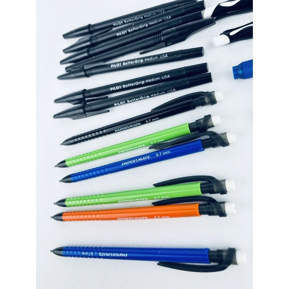 Mixed Lot Mechanical Pencil Pens Retractable Erasers Pilot Pentel Paper-Mate Vtg